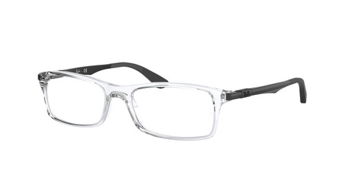 RAY BAN RX7017 5943 Transparent Rectangle 56 mm Men's Eyeglasses