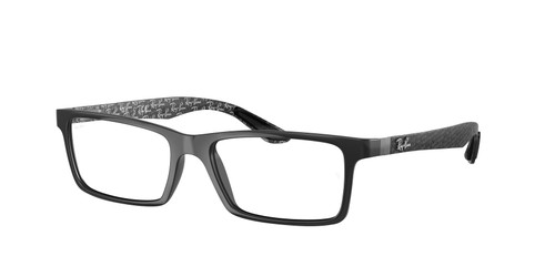 RAY BAN RX8901 5263 Gloss Black Rectangle Men's 55 mm Eyeglasses