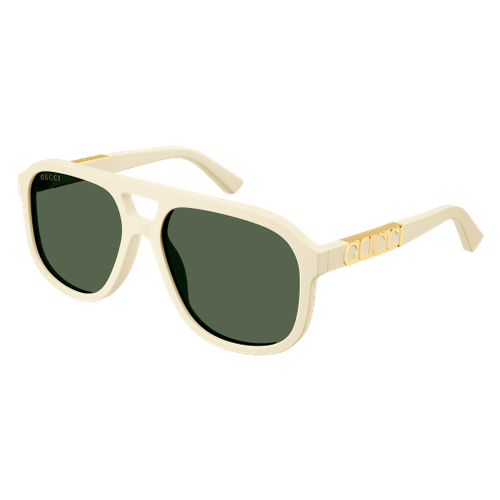 GUCCI GG1188S 005 Ivory Green Unisex Medium 58 mm Sunglasses
