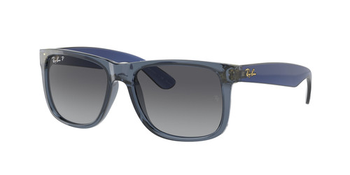 RAY BAN RB4165 6596T3 Transparent Blue Grey Polarized Men's 51 mm Sunglasses