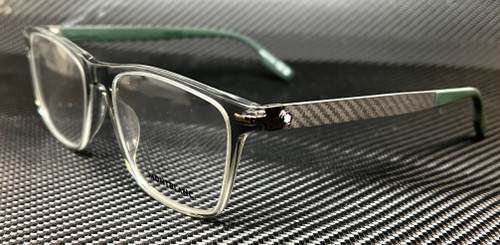 MONT BLANC MB0251O 003 Grey Transparent Men's Large 54 mm Eyeglasses