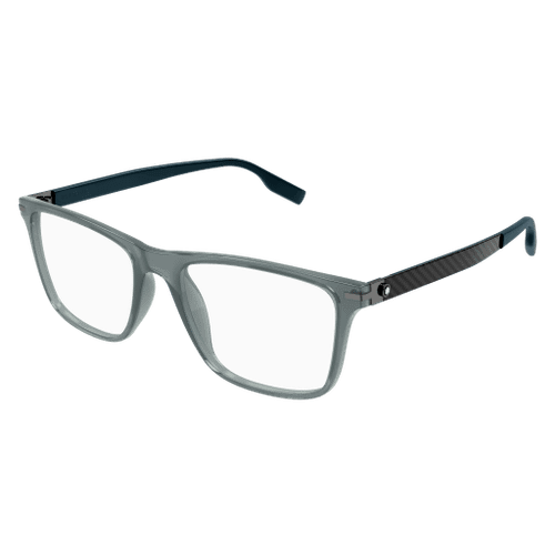 MONT BLANC MB0251O 003 Grey Transparent Men's Large 54 mm Eyeglasses