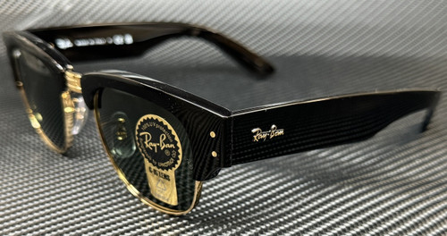 RAY BAN RB0316S 901 31 Black Green Mega Clubmaster Unisex 53 mm Sunglasses
