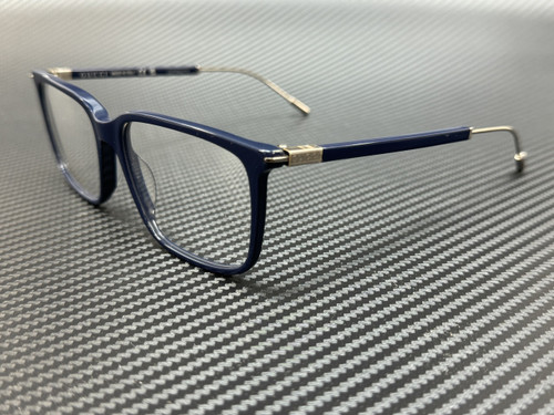 GUCCI GG1273O 003 Blue Ruthenium Men's Medium Eyeglasses