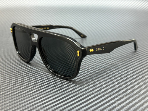GUCCI GG1263S 001 Black Grey Men's Medium 57 mm Sunglasses