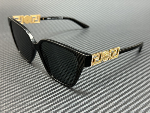 VERSACE VE4471B GB1 87 Black Grey Women's 56 mm Sunglasses