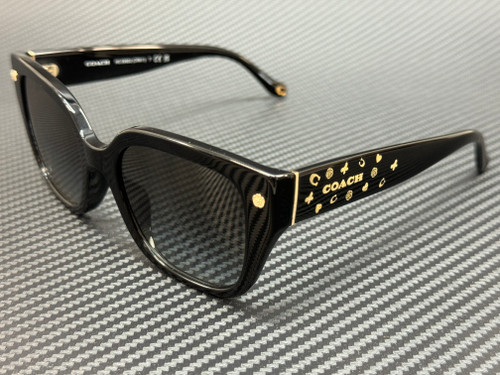 COACH HC8392U 50023C Black Grey Gradient Women's 53 mm Sunglasses