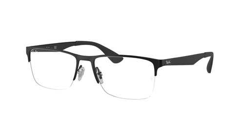 RAY BAN RX6335 2503 Black Rectangle 58 mm Unisex Eyeglasses