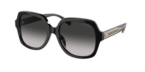 COACH HC8395U 50023C Black Grey Gradient Women's 54 mm Sunglasses