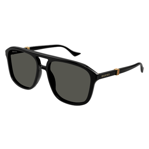GUCCI GG1494S 001 Black Grey Men's Large 57 mm Sunglasses