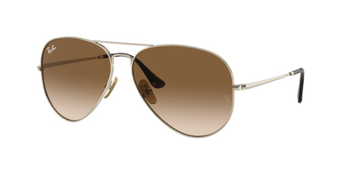 RAY BAN RB8089 926551 Gold Brown Gradient Titanium Unisex 62 mm Sunglasses