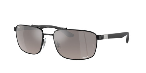RAY BAN RB3737CH 002 5J Black Grey Gradient Polarized Unisex 60 mm Sunglasses