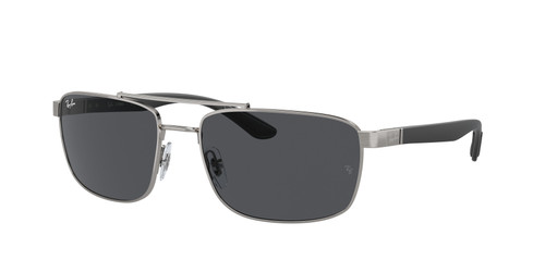 RAY BAN RB3737 004 87 Gunmetal Dark Grey Unisex 60 mm Sunglasses