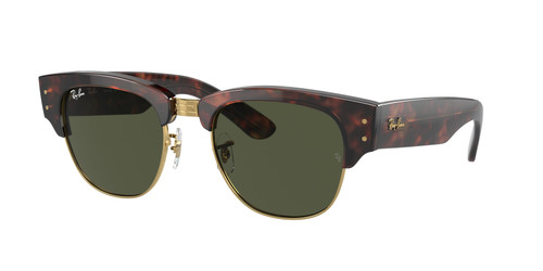 RAY BAN RB0316S 990 31 Tortoise Green Mega Clubmaster Unisex 50 mm Sunglasses