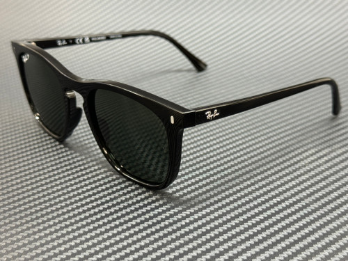 RAY BAN RB2210 901 58 Black Green Polarized Unisex 53 mm Sunglasses