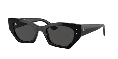 RAY BAN RB4430 667787 Black Dark Grey Unisex 49 mm Sunglasses
