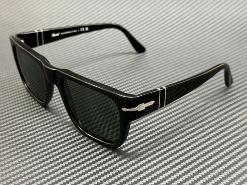 PERSOL PO3348S 95 31 Black Green Unisex 55 mm Sunglasses