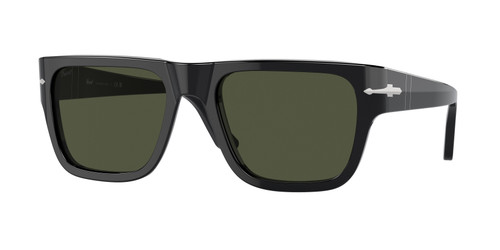 PERSOL PO3348S 95 31 Black Green Unisex 55 mm Sunglasses