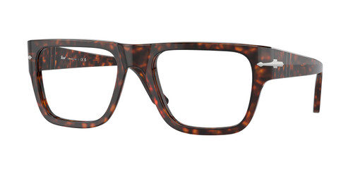 PERSOL PO3348V 24 Brown Havana Unisex 55 mm Eyeglasses