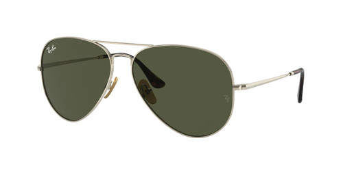 RAY BAN RB8089 926531 Arista Gold Green Titanium Unisex 62 mm Sunglasses