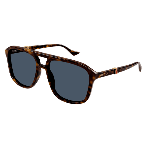 GUCCI GG1494S 002 Brown Havana Blue Unisex Large 57 mm Sunglasses