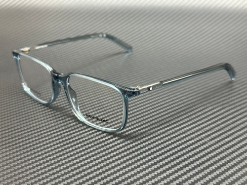 MONT BLANC MB0328O 003 Blue Transparent Men's Medium 54 mm Eyeglasses