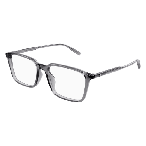 MONT BLANC MB0293OA 003 Grey Transparent Men's Medium 54 mm Eyeglasses