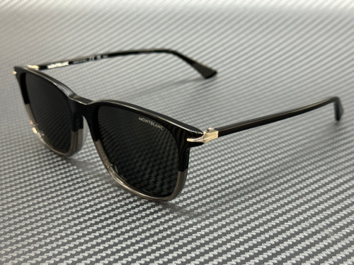 MONT BLANC MB0338S 003 Black Grey Men's Medium 52 mm Sunglasses