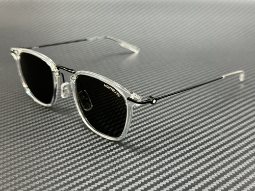 MONT BLANC MB0295S 004 Crystal Grey Men's 49 mm Sunglasses