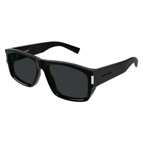 SAINT LAURENT SL 689 001 Black Grey Men's Medium 59 mm Sunglasses