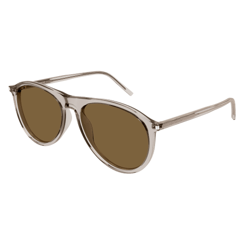SAINT LAURENT SL 667 004 Beige Brown Unisex 56 mm Medium Sunglasses