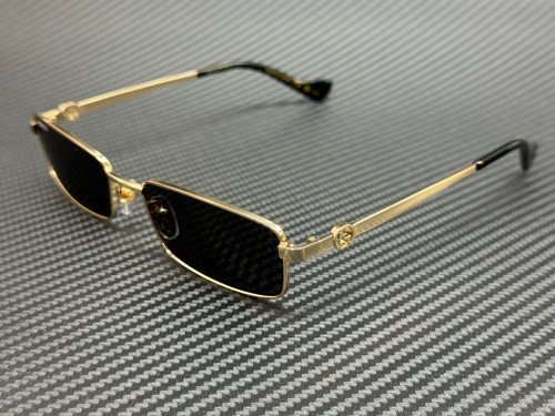 GUCCI GG1600S 001 Gold Grey Unisex Large 56 mm Sunglasses