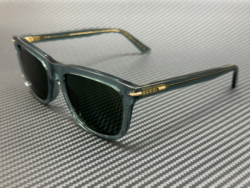GUCCI GG1444S 004 Blue Transparent Green Men's Large 55 mm Sunglasses