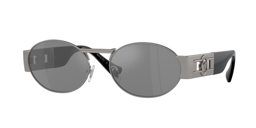VERSACE VE2264 10016G Matte Gunmetal Mirror Silver Unisex 56 mm Sunglasses