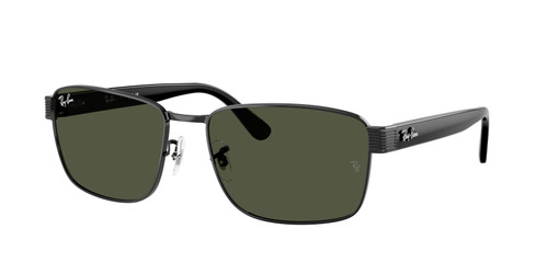 RAY BAN RB3750 002 31 Black Green Unisex 62 mm Sunglasses