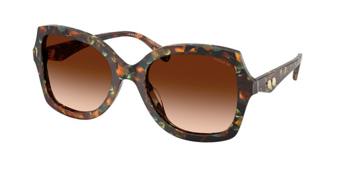 COACH HC8410U 584474 Pearl Tortoise Brown Women's 56 mm Sunglasses