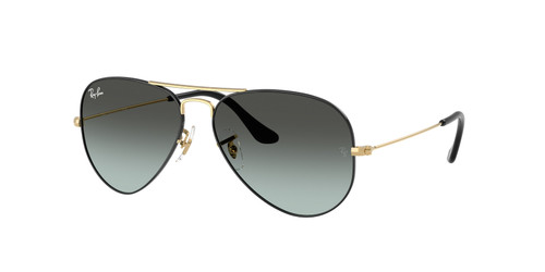 RAY BAN RB3025 9271GK Black Gradient Unisex Aviator 58 mm Sunglasses