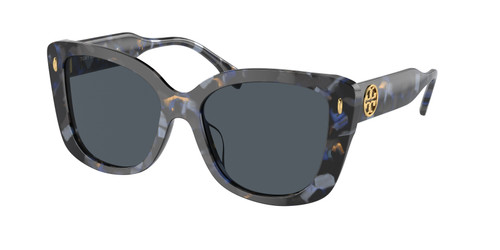 TORY BURCH TY7198U 195787 Blue Tortoise Grey Women's 54 mm Sunglasses