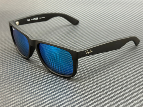 RAY BAN RB4165 622 55 Rubber Black Blue Flash Unisex 54 mm Sunglasses