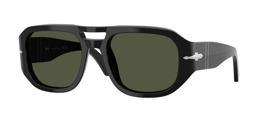 PERSOL PO3373S 95 31 Black Green Unisex 56 mm Sunglasses