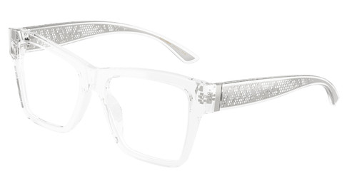 DOLCE & GABBANA DG3411 3133 Crystal Silver Women's 54 mm Eyeglasses