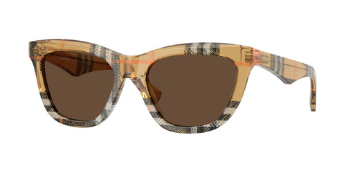 BURBERRY BE4435 414673 Check Sand Brown Women's 53 mm Sunglasses