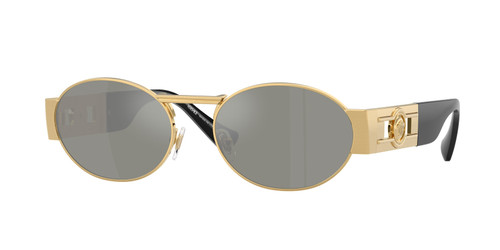 VERSACE VE2264 100230 Gold Silver Unisex 56 mm Sunglasses
