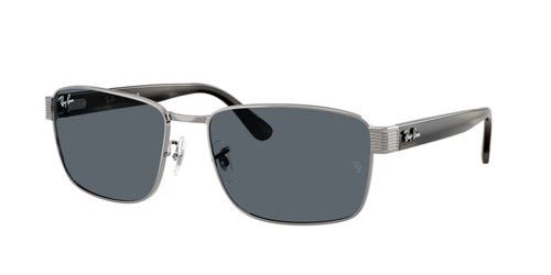 RAY BAN RB3750 004 R5 Gunmetal Blue Men's 59 mm Sunglasses