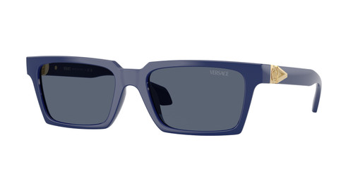 VERSACE VE4490U 545087 Solid Blue Grey Men's 55 mm Sunglasses