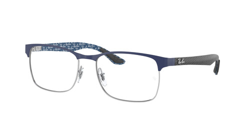 RAY BAN RX8416 3016 Matte Blue Carbon Unisex 55 mm Eyeglasses
