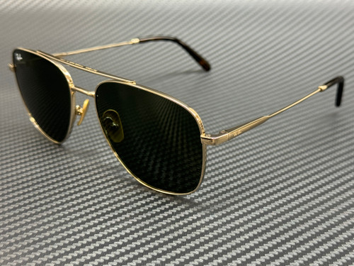 RAY BAN RB8097 926531 Arista Gold Green Titanium Unisex 59 mm Sunglasses