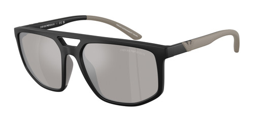 EMPORIO ARMANI EA4248U 50016G Matte Black Grey Mirror Men's 58 mm Sunglasses