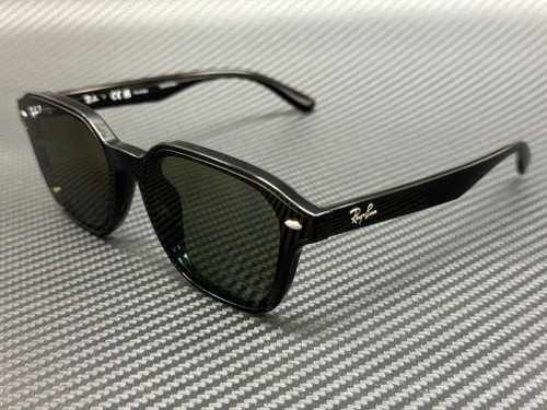 RAY BAN RB4458D 601 9A Black Green Polarized Unisex 65 mm Sunglasses