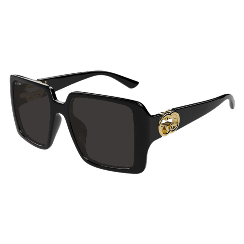GUCCI GG1692S 001 Black Grey Women's 54 mm Medium Sunglasses